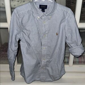 Polo by Ralph Lauren Blue Striped Boy’s Shirt size 7-EUC